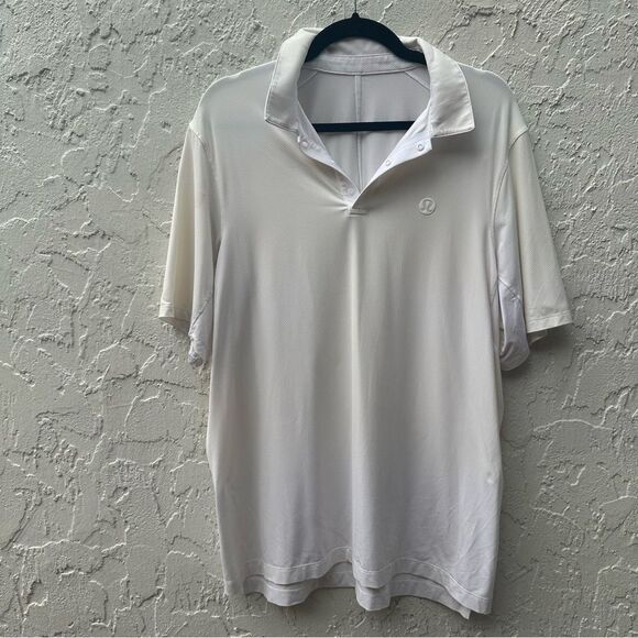 LULULEMON Polo Mens XL Logo Sport Short Sleeve Golf Preppy - Picture 1 of 6